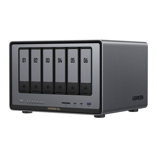Refurbished UGREEN NASync DXP6800 Pro 6 Bay NAS Enclosure 2.5"/3.5" HDD / SSD M.2  TB4 10GbE Lan : image 1