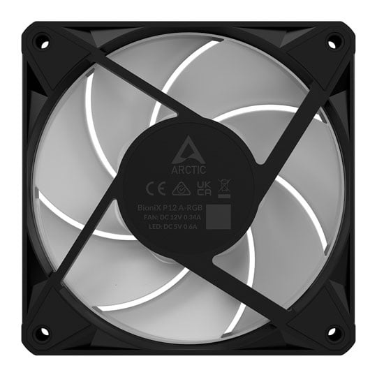 Arctic BioniX P12 A-RGB 120mm Black ARGB PWM High Static Pressure Fan : image 3