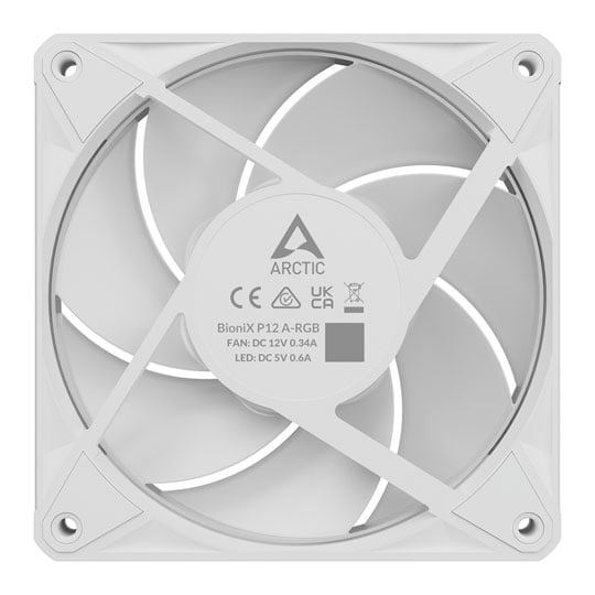 Arctic BioniX P12 A-RGB 120mm White ARGB PWM High Static Pressure Fan : image 3