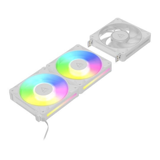 Arctic BioniX P12 A-RGB 120mm White ARGB PWM High Static Pressure Triple Fan Pack : image 2