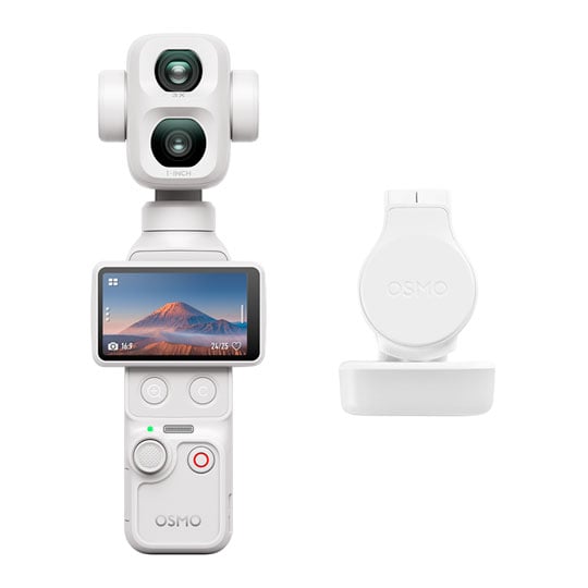 DJI Osmo Pocket 4P Standard Combo 4K Dual Camera (Pearl White) : image 1
