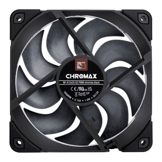 Noctua NF-A12x25 G2 PWM chromax.black 120mm Black PWM Fan : image 3