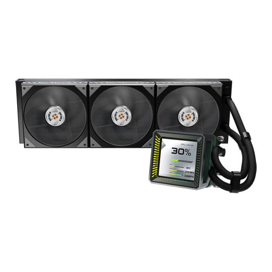 ASRock Steel Legend Dark 360 LCD Black All in One Liquid CPU Cooler : image 2