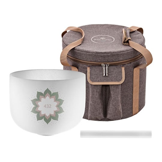 Meinl 9" Crystal Singing Bowl, 432 Hz, Note A4, Lotus Flower : image 1