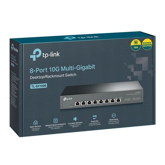 Open Box TP-LINK TL-SX1008 8-Port 10G Unmanaged Desktop Switch : image 4