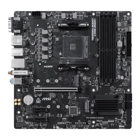 MSI PRO B550M-P WIFI6E AM4 DDR4 PCIe 4.0 Micro-ATX Motherboard : image 2
