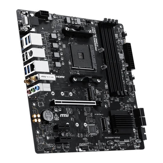 MSI PRO B550M-P WIFI6E AM4 DDR4 PCIe 4.0 Micro-ATX Motherboard : image 3