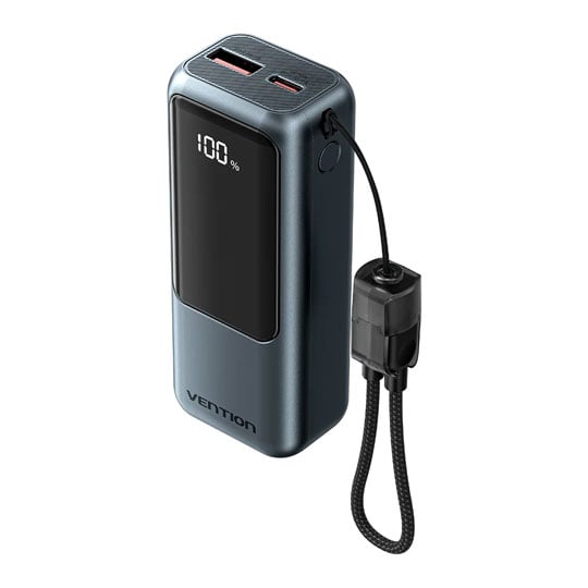 Vention Mini 10000mAh Grey Power Bank with Digital Display : image 3