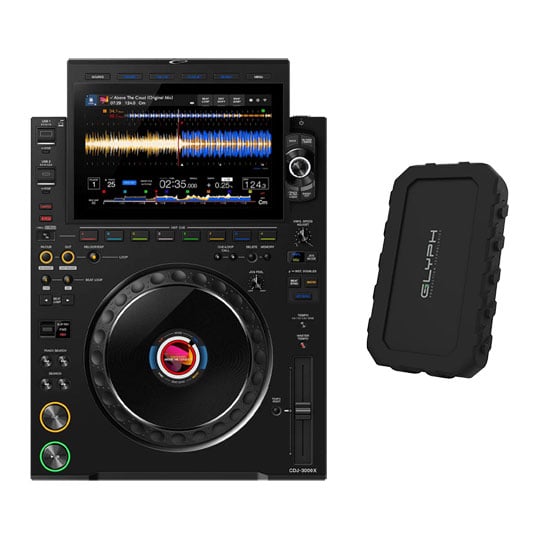 Alpha Theta CDJ-3000X + 1TB Glyph Atom EX20 SSD : image 1
