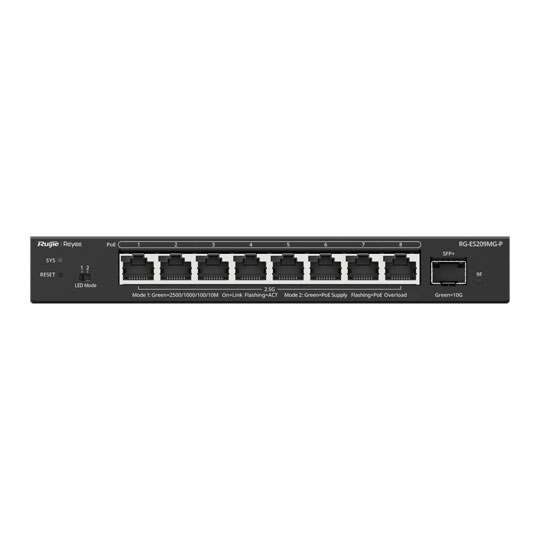 Ruijie RG-ES209MG-P 8-Port Layer 2 Smart Managed Switch : image 3