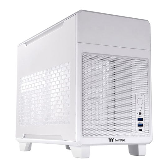 Refurbished Thermaltake TR100 White Mini Tower mITX PC Gaming Case : image 1