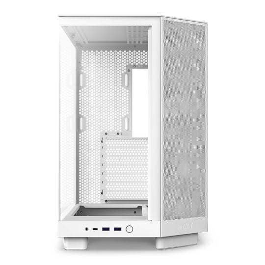 NZXT H6 Flow RGB White Compact Dual-Chamber Tempered Glass PC Case : image 3