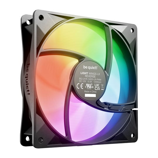 be quiet! Light Wings LX 140mm Black Reverse Blade ARGB PWM Triple Fan Pack : image 4