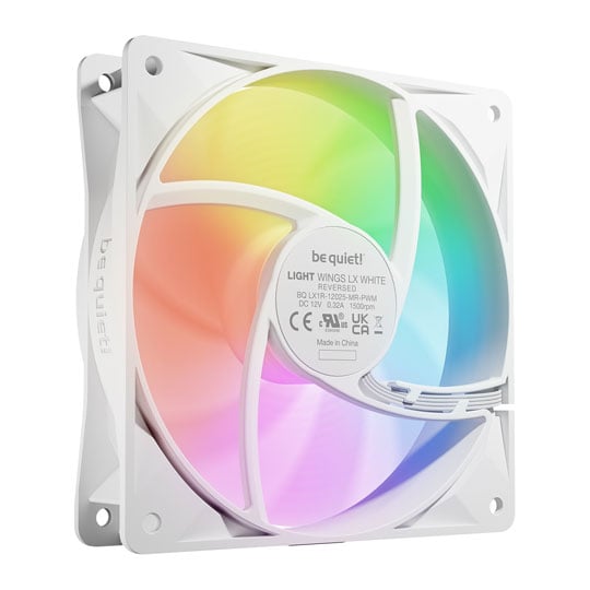 be quiet! Light Wings LX 140mm White Reverse Blade ARGB PWM Triple Fan Pack : image 4