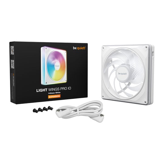 be quiet! Light Wings Pro IO 140mm White ARGB PWM Single Fan Expansion Pack be quiet! Light Wings Pro IO 140mm White ARGB PWM Single Fan Expansion Pack
