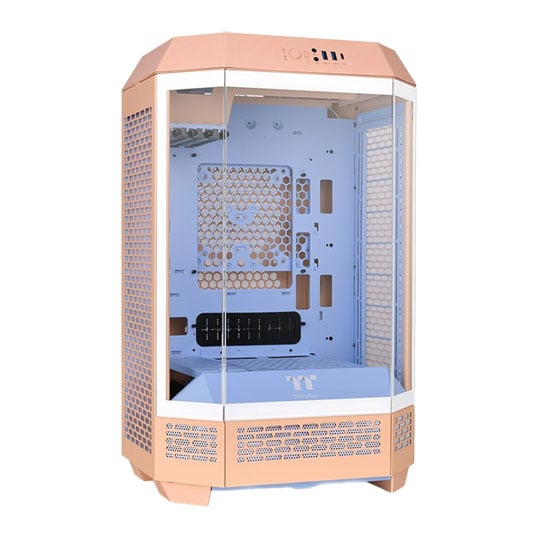 Thermaltake The Tower 300 Peach Fuzz Micro Tower Tempered Glass PC Gaming Case : image 1