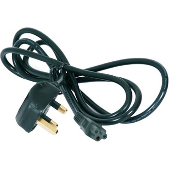 Xclio C5 to UK Plug Mains Cable (Clover Leaf) 1.8m Power Cord/Cable UK Black : image 1