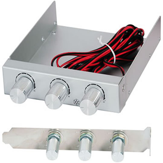 Silverstone FP33S Silver aluminium 3.5" 3xFanController 2/3Pin : image 1