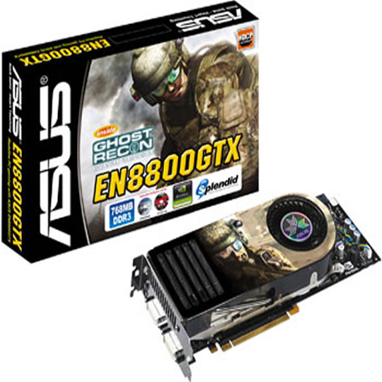 768MB ASUS 8800GTX, PCI-E (x16), Mem 1800MHz, GDDR3, GPU 575MHz, Stream 128, 2x DL DVI-I : image 1