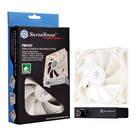 Silverstone SST-FM121B Fan White 800~2400 rpm in - 9 Blade! : image 3