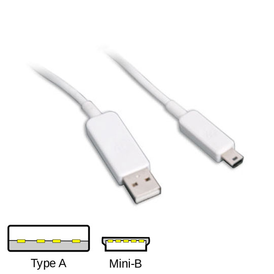 Creative Labs 1.5m Mini USB 2.0 White Cable : image 1
