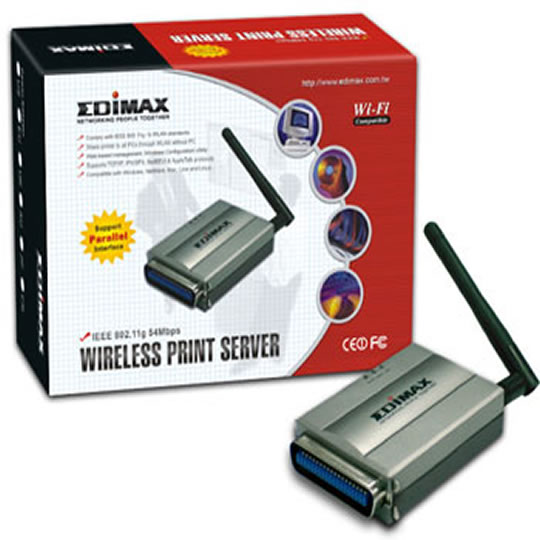 Edimax PS-1206PWG 10/100Mbps Wired, IEEE 802.11g/b wireless and single port parallel print server : image 1