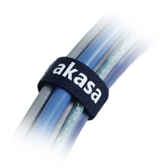 5pcs Akasa Cable Tidy Kit 2 Black Re-Usable Cable Ties