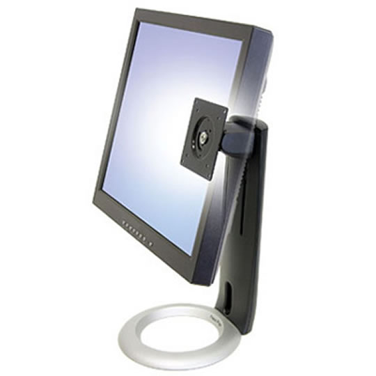 Ergotron Neo-Flex LCD Monitor Desktop Stand - Black And Silver - Height/Pan/Tilt/Portrait/Landscape : image 1