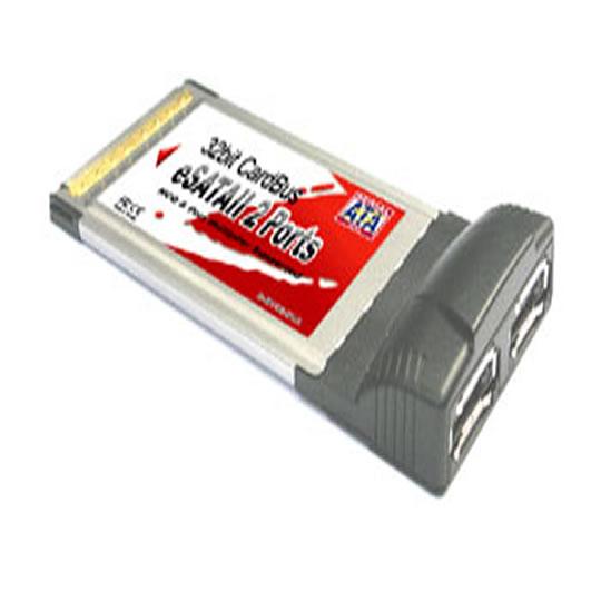 Lycom PC-112 2 Port e-SATA Cardbus Expander to 10 Units Multi Drives (NCQ & Port Multiplier) : image 1