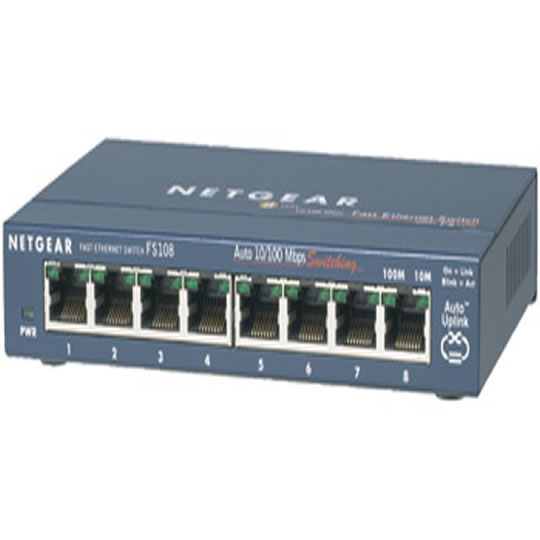 Netgear FS108UK 8 Port Compact 10/100 ProSafe Unmanaged Switch : image 1
