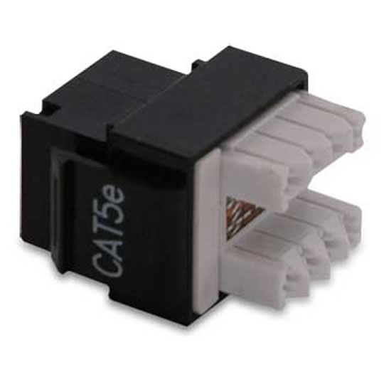Scan 75072R Black 8 Way CAT5e (180º) RJ45 Keystone Jack (Easy Fit) : image 2