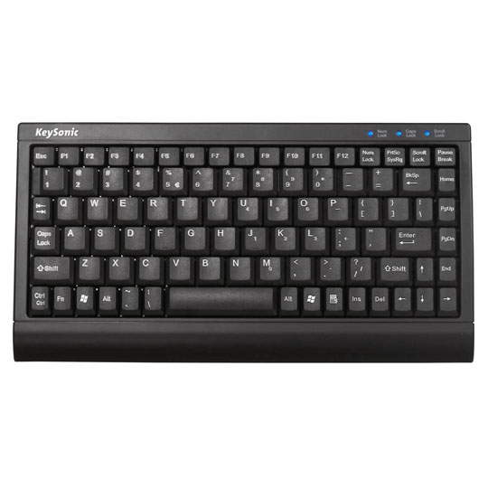Keysonic ACK-KB-595U Black soft skin mini keyboard with USB Connector : image 1