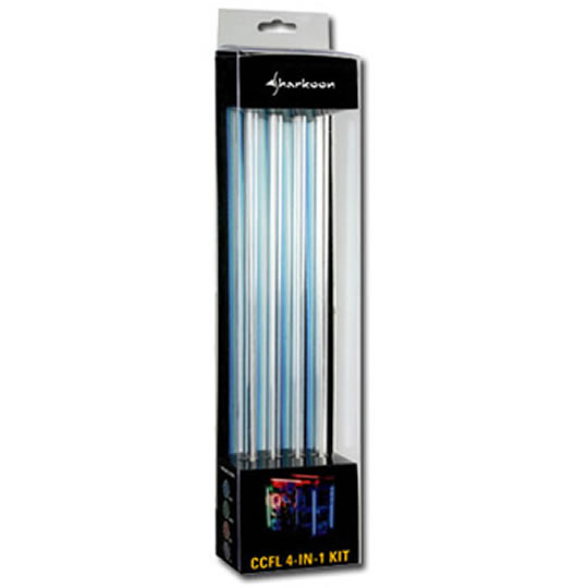 Sharkoon 12" Blue CCFL 4in1 Kit (x4 CCFL Tubes + dual Inverter + adhesive Velcro strips) : image 1