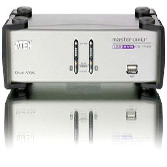 Aten CS1742 2 Port Dual View KVM Switch : image 1