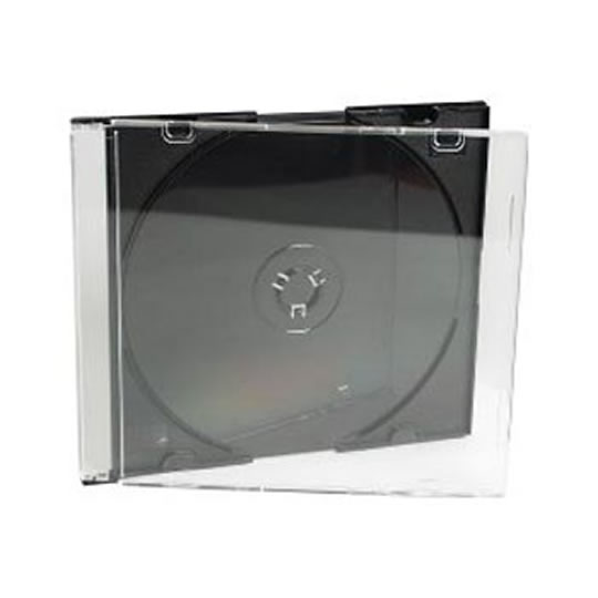 200Pcs CD Slimline Jewel Cases 5.2mm Black Tray (4 x 50 cello wrap) : image 1