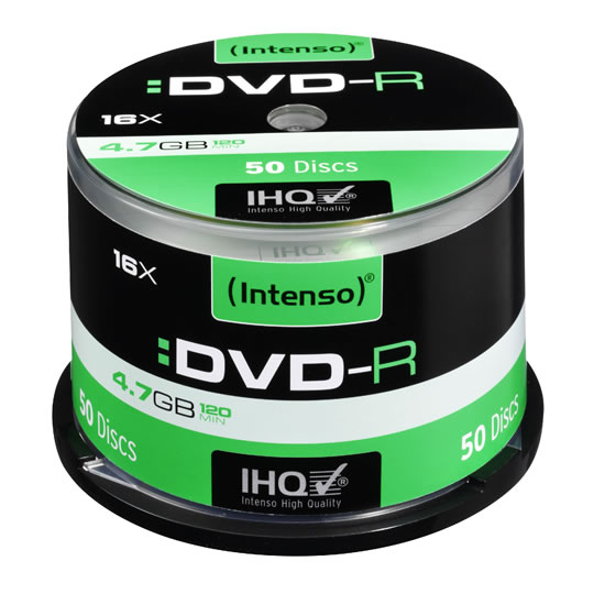 Intenso 50pcs Cakebox DVD-R 4.7GB Media Storage 410115 : image 1