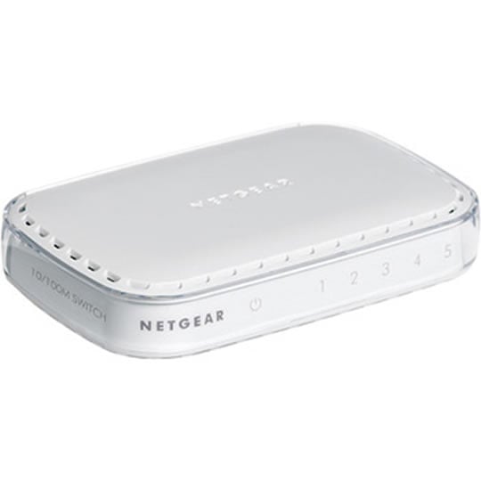 Netgear FS605UK, White, 10/100 Ethernet 5 Port Switch : image 1