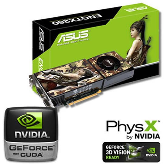 896MB ASUS GTX 260 55nm, PCI-E 2.0(x16), 1998 MHz GDDR3, GPU 576 MHz, 192 Cores : image 1