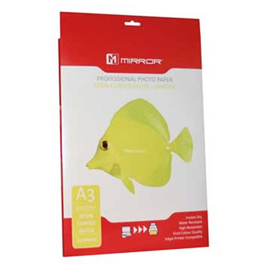 Mirror Resin Coated Gloss Photo Paper A3 260GSM (25 Sheets) : image 1