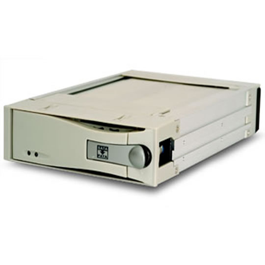 Icy Dock Mobile Rack Ivory 123PK PATA to SATA Aluminum + Fan : image 1