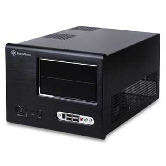 Silverstone SG01B-F Black MicroATX SFF Aluminum Case w/o PSU : image 1