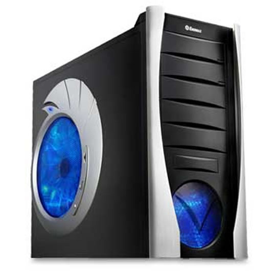 Enermax ECA3162-BS Phoenix Neo 5x 5.25”, 1x 3.5” (external), 4x 3.5”  inc Blue LED 12cm side fan : image 1
