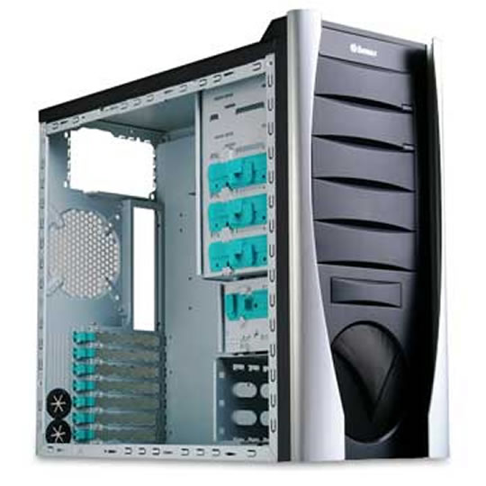 Enermax ECA3162-BS Phoenix Neo 5x 5.25”, 1x 3.5” (external), 4x 3.5”  inc Blue LED 12cm side fan : image 2