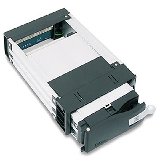 Icy Dock Mobile Rack Black MB123SK-B SATA to SATA Aluminum + Fan : image 3
