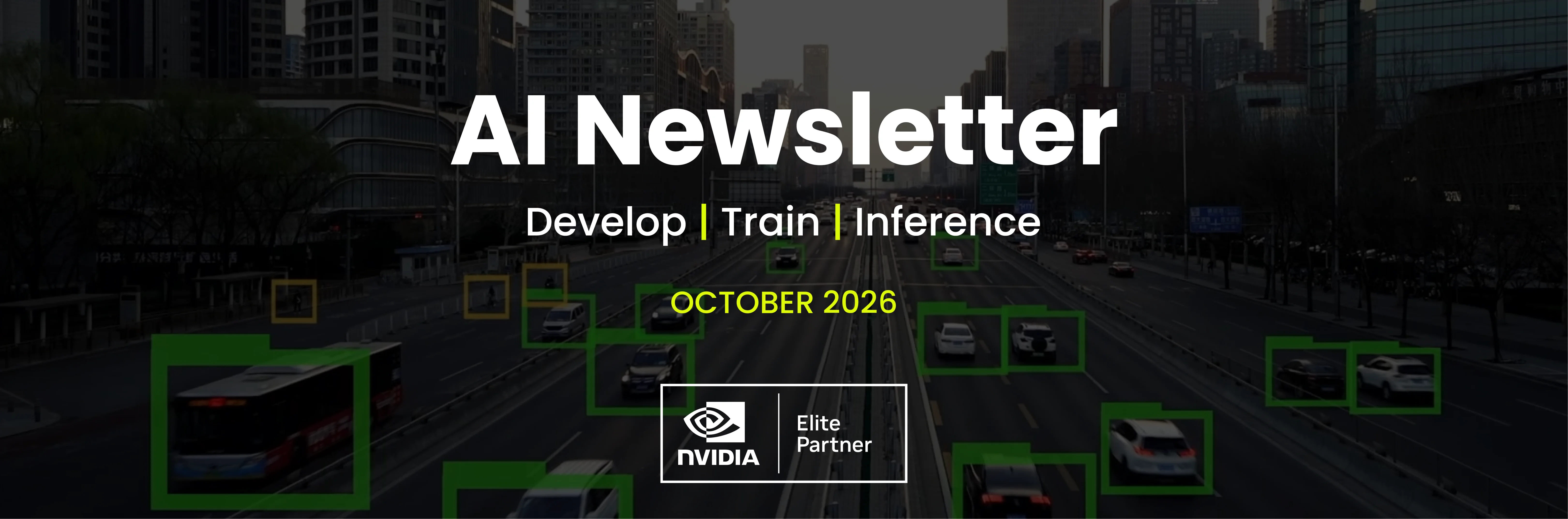 AI Newsletter October 2026 banner over an AI-assisted traffic scene