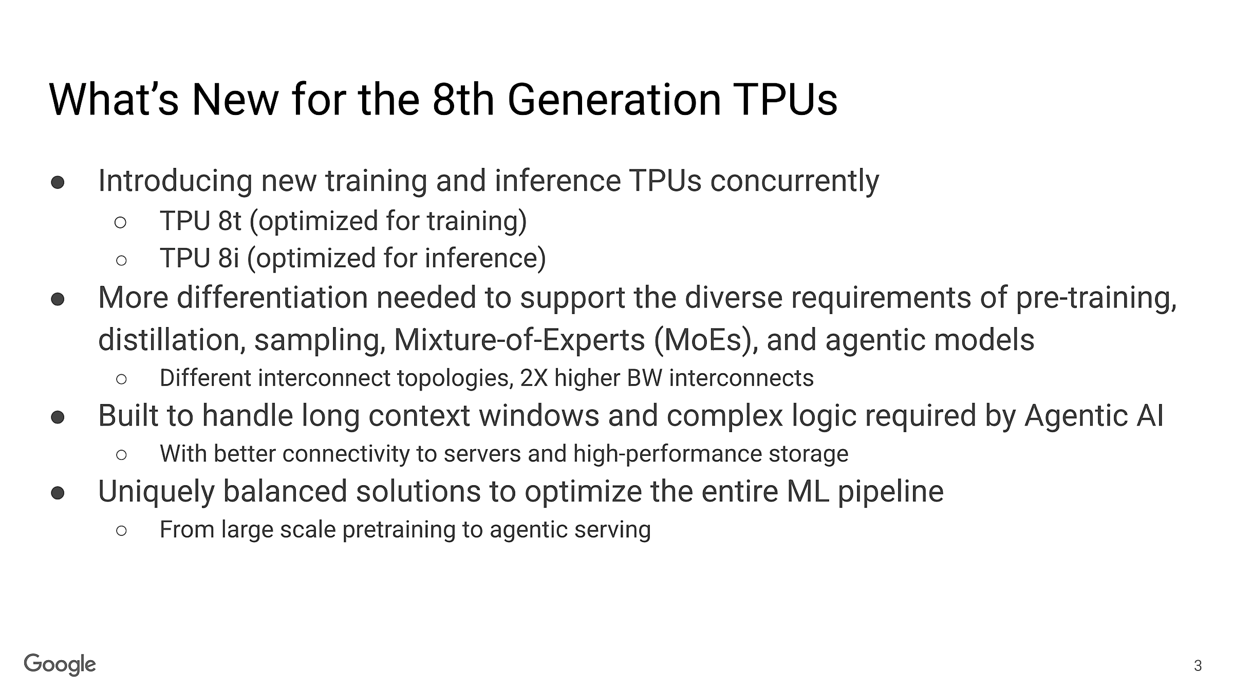 New features in Google eighth-generation TPUs