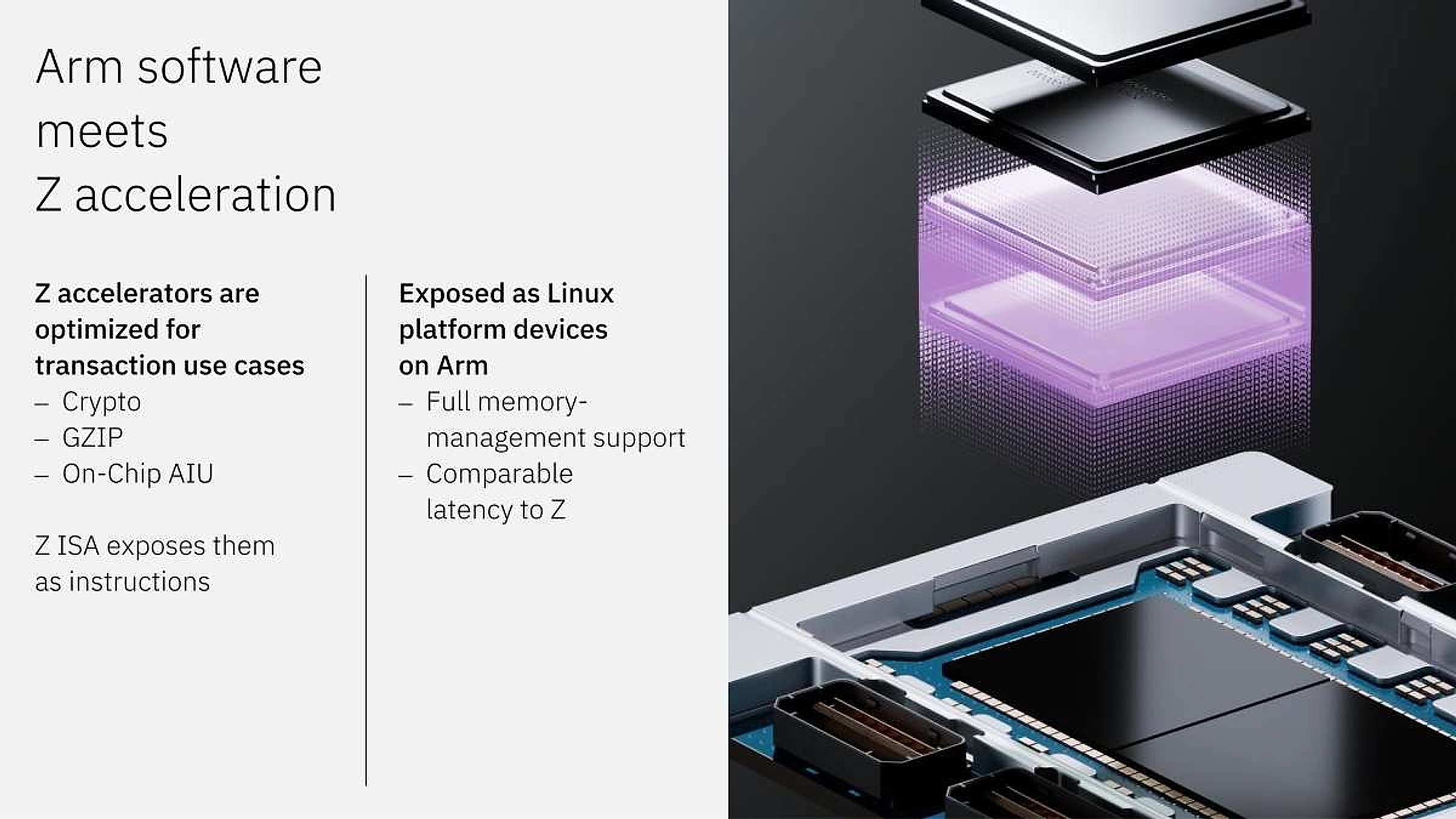 IBM Arm software and Z acceleration architecture