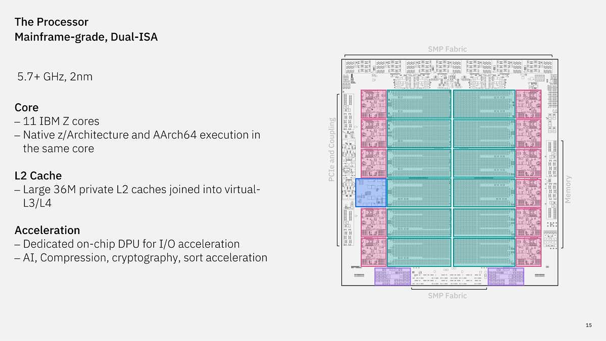IBM mainframe-grade dual-ISA processor architecture