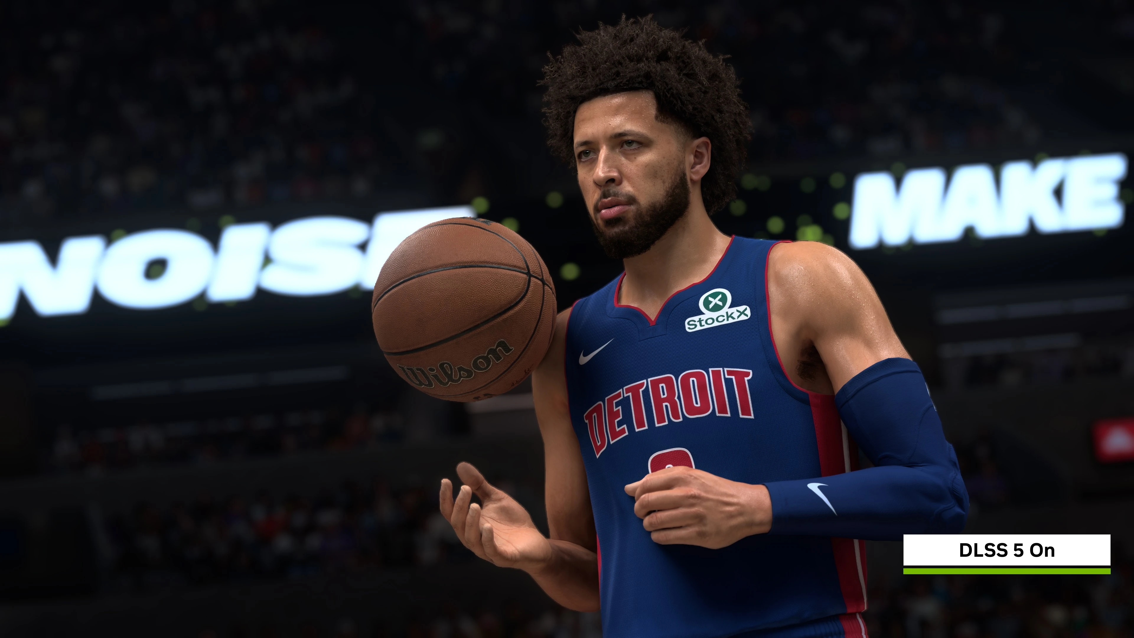 Cade Cunningham in NBA 2K27 with DLSS 5 on