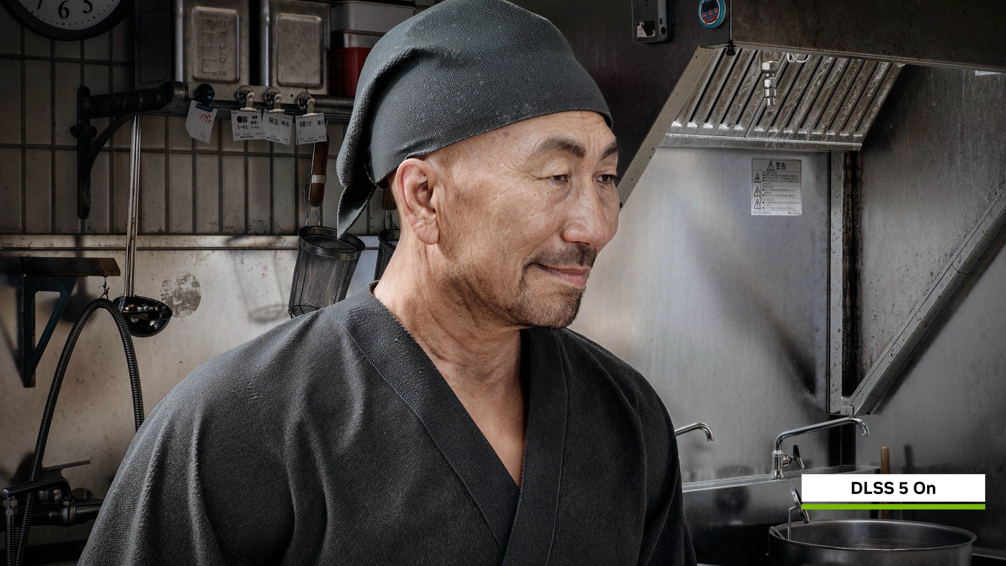 Ramen chef scene with DLSS 5 on